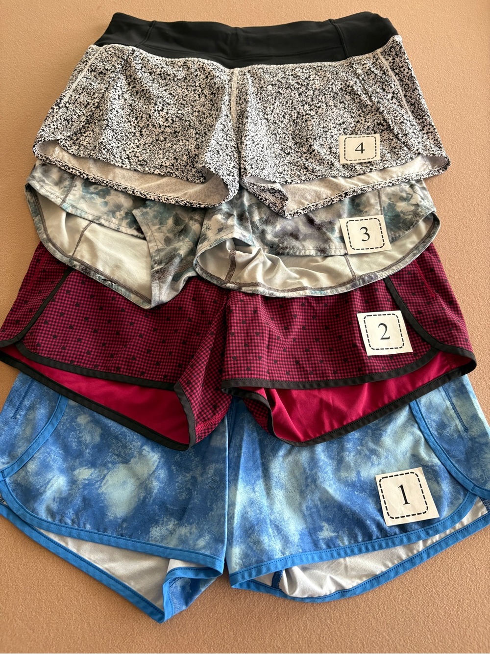 Lululemon speed up shorts. All size 6. Good condition and clean liners.
